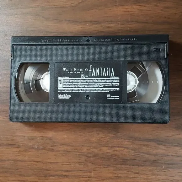Walt Disney Fantasia Black Diamond VHS Tape Christmas Lead‎ '91